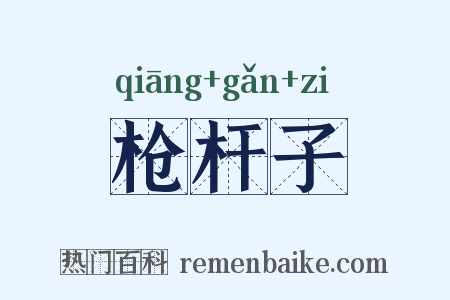 枪杆子是什么意思的图片